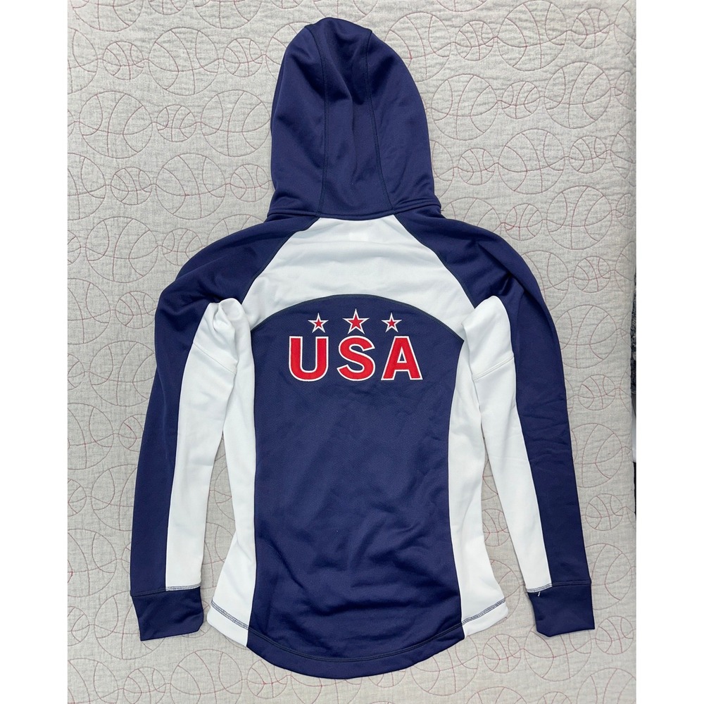 TYR Hoodie Navy Blue USA Water Polo Full Zip / Women's Large